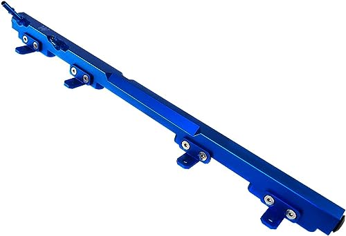 Blue Billet Alum Fuel Rail Compatible with 1997-2001 1998 1999 2000 Jeep Wrangler TJ Cherokee XJ 4.0L - size: Blue