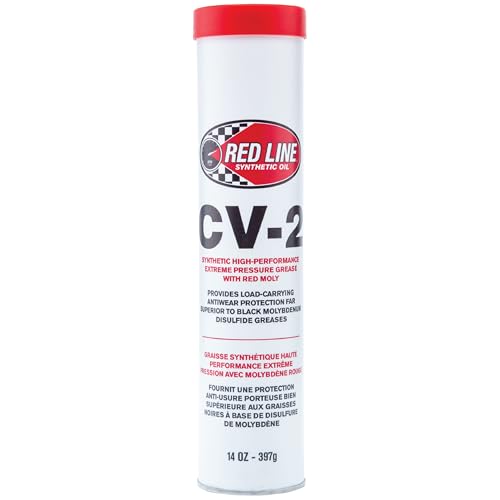 Red Line 80402 High Performance CV-2 Synthetic Grease Cartridge with Red Moly - 14 Ounce Tube (4 Pack) - size: 4 Pack