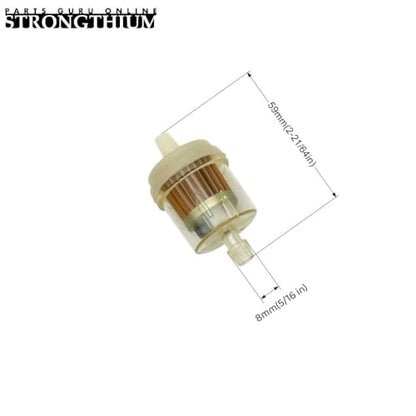 Strongthium 10X 1/4" 394358s 298090S Inline Gas Fuel Filter Kit - size: 1/4 10pcs