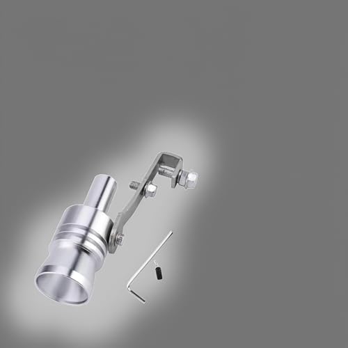 Silver Car Turbo Whistle Car Turbo Sound Exhaust Whistle Muffler Auto Blowoff Valve Simulator Turbine Pipe Whistle,Exhaust Pipe Blow-Off Vale Simulator Automotive Replacement Exhaust Pipes