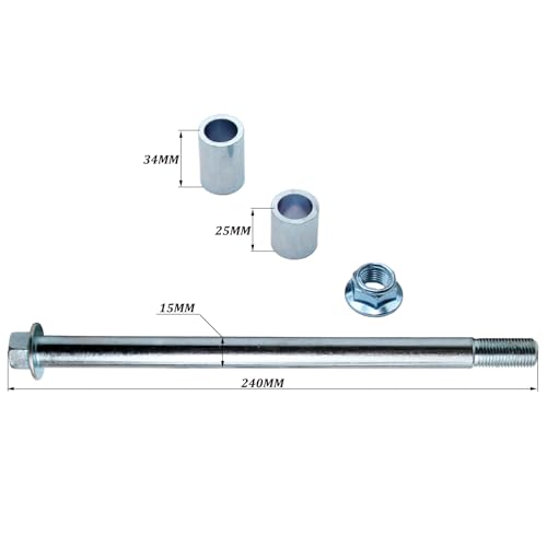 15mm 230mm Wheel Axle Bolt for Lifan SDG SSR Pitster Coolster Baja Pit Dirt Bike 125cc 140cc