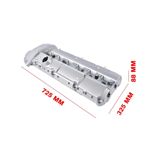 11121703341 Aluminum Valve Cover Replacement for BMW Series 3 E46 325i 330Ci 330i 328i E39 528i E53 X5 E36 E37 M54 N52 M52 OE# 11-12-1-703-341 Weonefit - size: 11121703341