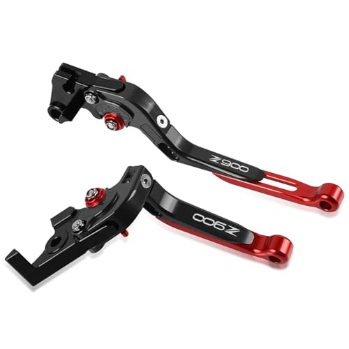 Z900 Motocycle Brake Clutch Levers Set Foldable Extendable - color: Brake Clutch Levers-red+black