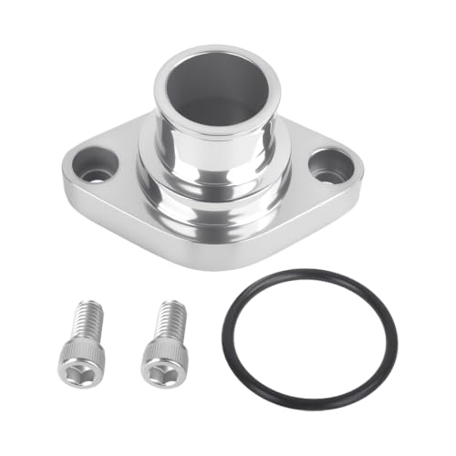 Straight Up Water Neck Aluminum Polished Thermostat Housing - color: Silver, size: 180 Degrees Style2