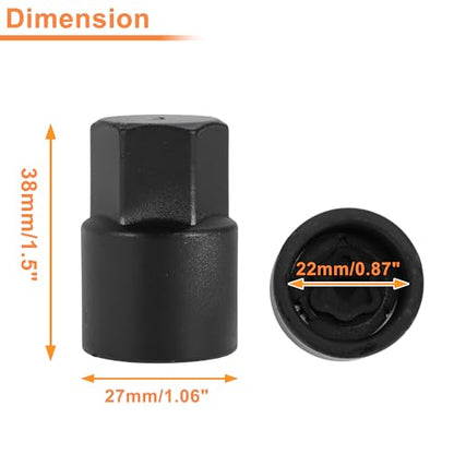 J Wheel Lock Lug Nut for Toyota for Lexus Anti-Theft Wheel Locking Nut Key Socket Removal Tool 1 Pc - size: Socket J