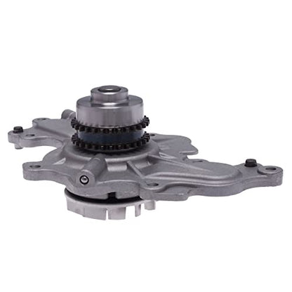 AUQDD AW6348 Water Pump Kit (W/Double-Row Sprocket;For 3.5L/3.7L) Fit For 2012-2018 Ford Edge Flex Explorer Taurus /2013-2016 Lincoln MKS MKZ,12-18 MKT MKX (Replace # 252-955 19326227 AA5Z8501C) - size: AW6348