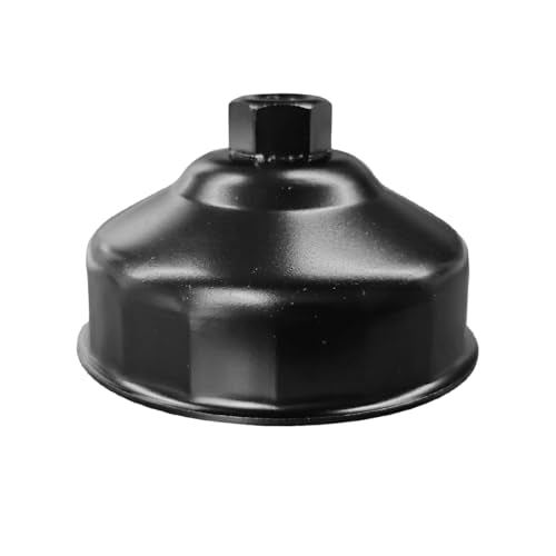 86mm 16 Flutes Oil Filter Wrench, Heavy-Duty Automotive Oil Filter Socket Removal Tool, Universal Filters Housing Cap Wrench for Cars, RVs, Trucks (Black)