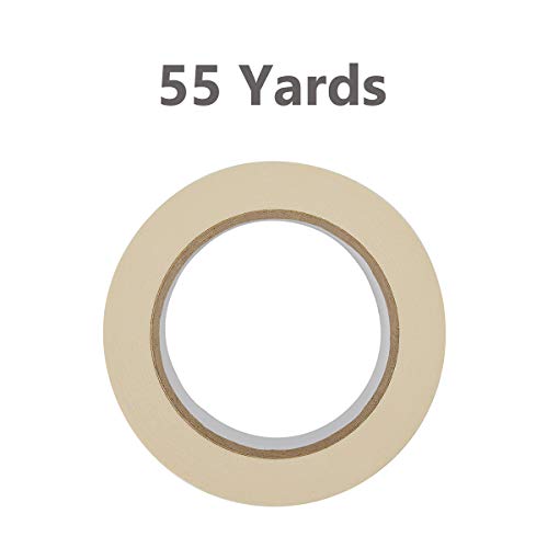 Lichamp Wide Masking Tape 2 inches, 18-Pack White Masking Tape Bulk Multi Pack, General Purpose & High Performance, 1.95 inches x 55 Yards x 6 Rolls (330 Total Yards) - size: 2 inches (Pack of 3)