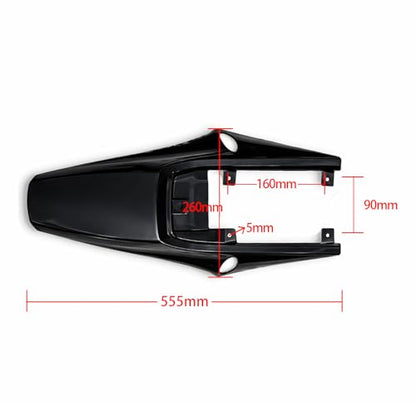 Plastic Fairing Kit for Apollo Orion110cc 125cc Pit Dirt Bike Body Fender Set Fits Apollo Orion Style 4-Stroke Horizontal Engine Bikes Only (Black)