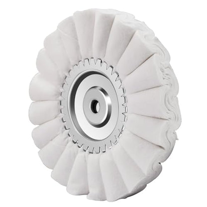 10" S-Shape Airway Buffing Wheel with One-Piece Hub（Super Fine） - color: Super Fine Polishing
