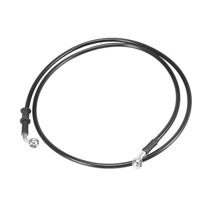 Universal 140cm 55.12" Motorcycle Brake Clutch Oil Hose Line Pipe Hydraulic Reinforced Stainless Steel Braided Black Item Replacement