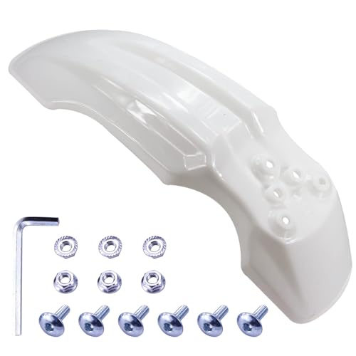 Plastic Front Wheel Mud Guard Motorcycle Fender Protector White - color: White