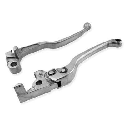SKULL PIVOT- Chrome Motorcycle Brake Clutch Levers Adjustable Replacement Compatible with FZ6 FZ8 FZ07| 09 FJ09 MT07| 09 XSR700 900 - color: Silver