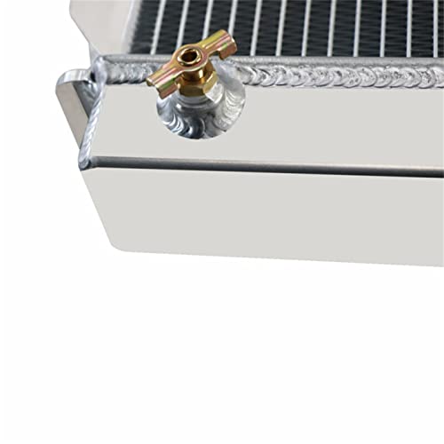 62MM 4 Row Core All Aluminum Radiator compatible with 1979-1993 Ford Mustang Mercury Cougar L4 V8 M/T - size: 4 Row Radiator+CNC 1.3Bar Cap(MT)