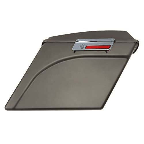 TCMT 5" Stretched Hard Saddlebags Fit For Harley Touring Electra Road Glide 1993-2013 - color: Pewter Denim Chrome Latches
