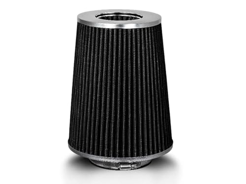 Rtunes Racing 4-Inch 102mm Truck Dry Cone Air Filter, Black, 8-Inch Tall - size: Truck 4"