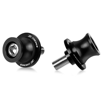 2pcs M8 Z900 Swingarm Spools,Swingarm Spools Sliders CNC Swing Arm Stand Screw Compatible With Z900 2000-2025(Black) - color: Swingarm Sliders-black