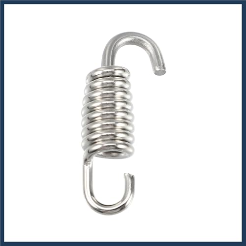 2 Pcs Universal Exhaust Pipe Spring for Motorcycles 43mm 1.69" Stainless Steel Exhaust Pipe Spring Hook Modified Accessory Stylish Design