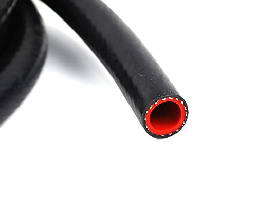 TenKe 5ft Universal High Temperature 1-Ply Reinforced 19mm 3/4" ID Heater Hose Silicone Vacuum Hose Tubing (5ft 19mm Black) - color: 5ft ( Black), size: 19mm