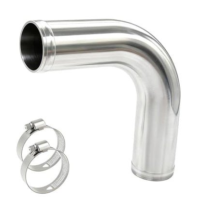 YSIL 2.5" OD 90 Degree Intercooler Pipe Air Intake Tube 12"(300mm) Aluminum - size: OD: 2.5"(63mm), style: 90 Degree
