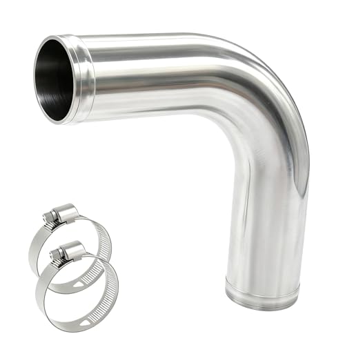 YSIL 3" OD 90 Degree Intercooler Pipe Air Intake Tube 12"(300mm) Aluminum - size: OD: 3"(76mm), style: 90 Degree