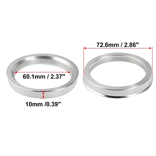 X AUTOHAUX 4pcs Aluminium Alloy Hub Centric Rings Wheel Bore Center Spacer - size: 60.1mm
