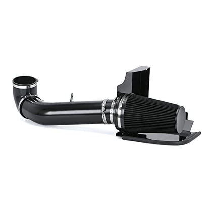 PTNHZ 4" Cold Air Intake Filter w/Heat Shield Kit Compatible For 99-07 Cadillac Escalade Chevy Silverado Tahoe GMC Yukon Sierra 1500 2500 3500 V8 4.8L/5.3L/6.0L (Black) - style: Black