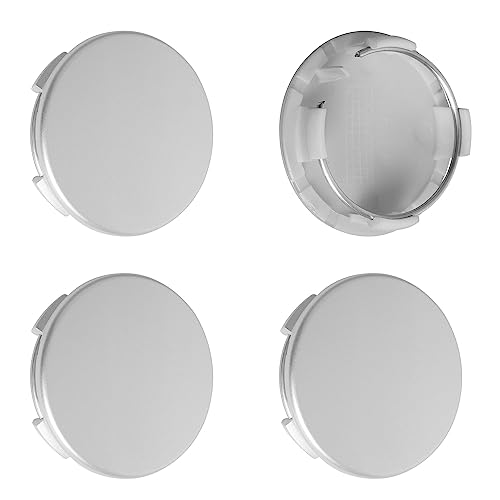 2.25 Inch 57MM Wheel Center Caps for Tesla Model S Model X Model Y Model 3 Rivian R1T Rim Hub Caps 6005879 00 A, Pack of 4 (Silver, Outer 57MM, Inner 50MM, Easy DIY Installation) - color: Silver, size: Outer 57.2MM , Inner 50.0MM