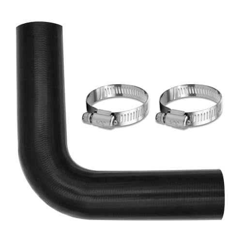 1 1/2" ID Silicone Coolant Air Hose (12" Length) with 2 Clamps - Industrial Hydraulic Turbo Pipe Elbow Radiator Hose (1.5" ID 90 Degree) - size: 1.5" ID 90 Degree