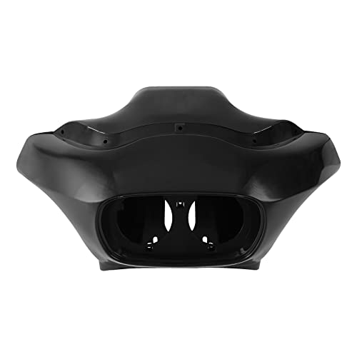SLMOTO Inner & Outer Fairing 5.75'' Dual LED Headlight Fit for Fit for Harley Road Glide FLTR 98-13 - color: Unpainted Black+Black Dual LED Headlight