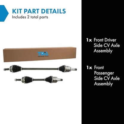 TRQ Front Driver Side and Passenger Side CV Axle Assembly Set 2 Piece - style: CSA70775