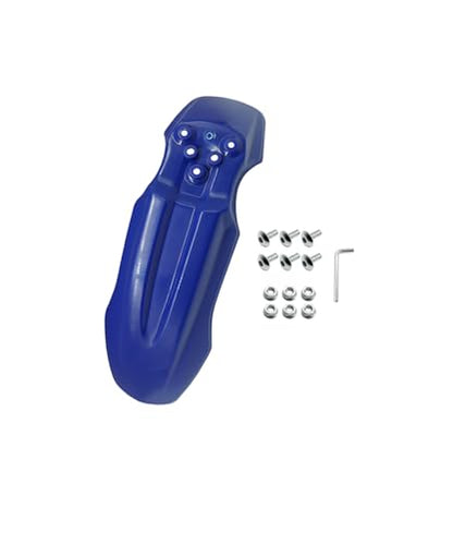 E-Bike Front Fender with Screw Kit Waterproof (Blue) - color: Blue