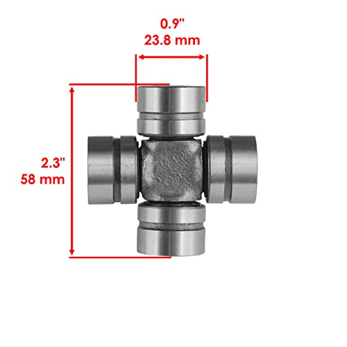 Caltric 2x Front Rear Drive Shaft Yoke with U-joint Compatible with Polaris RZR 900 All Options 2015 2016 2017-2020