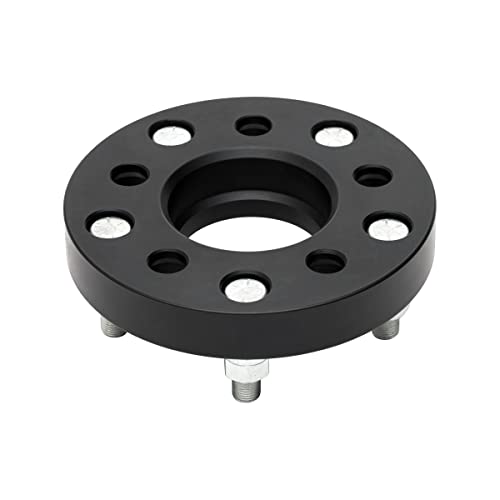 Black Forged 5x4.5 Hubcentric Wheel Spacers 1.25 Inch with 14x1.5 Studs 70.5mm Hub Bore, 5 Lug Wheel Spacer 5x114.3 Compatible with Mustang 2015-2024 | Explorer 2020-2024 - Pack of 2 - size: 1.25 Inch-Pack of 2