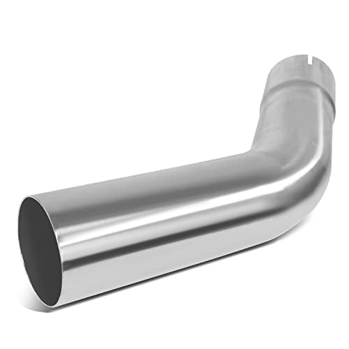 DNA MOTORING ZTL-PP-30-45-SS 45 Degree DIY Custom Mandrel Exhaust Tubing, 3" OD, Stainless Steel,Universal Fit,Polished Finish - size: 3.0 Inch, style: 45° Bend - Polished