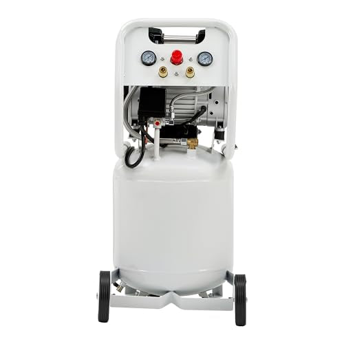 Albott 10 Gallon Electric Air Compressor, 1.8 HP Vertical Wheeled Tank - style: 10 Gal