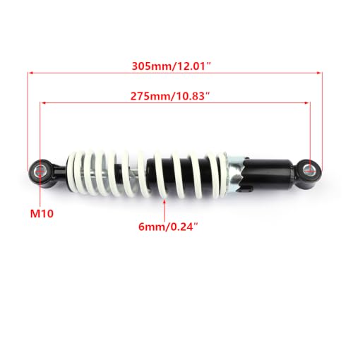2pcs 10" 11" Adjustable Front Shock Absorber 275mm 350LBS Suspension Set Replacement for 50cc 70cc 90cc 110cc 125cc KID Quad ATV UTV Go Kart Coolster Dune Buggy 4 Wheeler TaTao