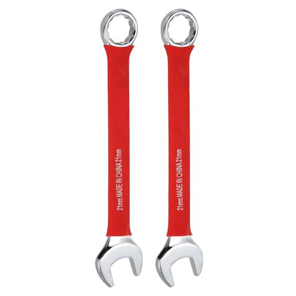 HARFINGTON 2Pcs Metric Combination Wrench 21mm 12-Point Box & Open End CR-V - size: 21mm