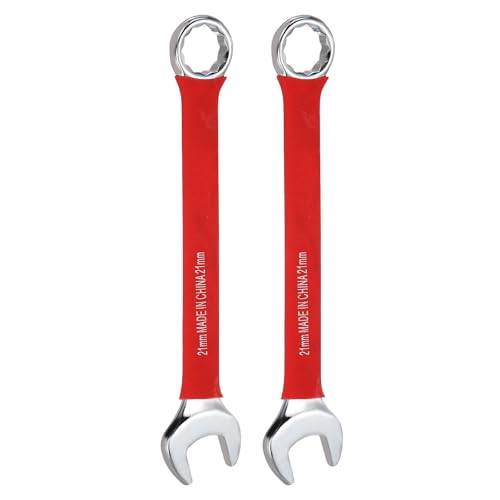 HARFINGTON 2Pcs Metric Combination Wrench 21mm 12-Point Box & Open End CR-V - size: 21mm
