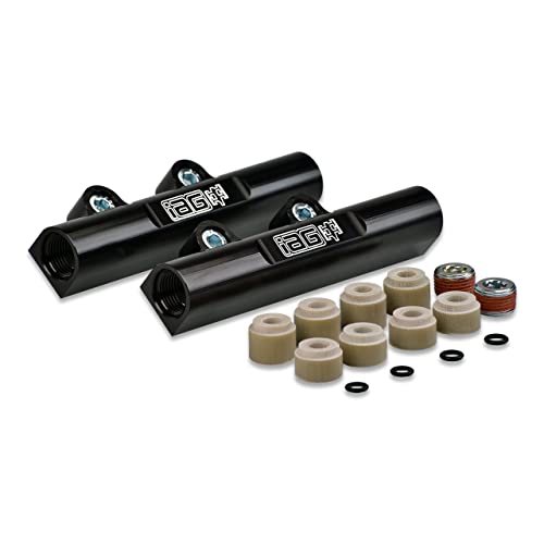 IAG V3 Top Feed Fuel Rails for Subaru WRX 2002-14, STI 07-21, Black - color: Black
