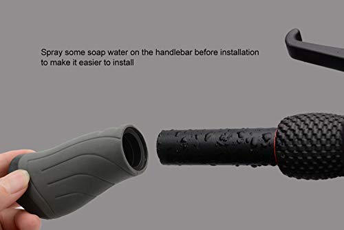 TOPCABIN Bike Grips 2PCS 90mm Length Bike Handlebar Grips Short Mini Bicycle Handlebar Grips Two-Color Rubber Ergonomic Design - color: Black+Grey 90mm Length