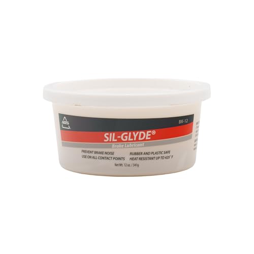 AGS Automotive Solutions SIL-Glyde 12 oz Tub Silicone Based Brake Assembly Lubricant for Eliminating Disc Brake Squeal - Moisture Proof, Heat Resistant, Rust and Corrosion Protector - size: 12oz