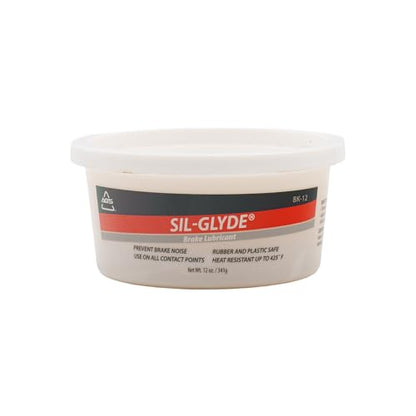 AGS Automotive Solutions SIL-Glyde 12 oz Tub Silicone Based Brake Assembly Lubricant for Eliminating Disc Brake Squeal - Moisture Proof, Heat Resistant, Rust and Corrosion Protector - size: 12oz