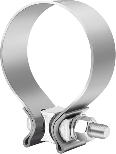 EVIL ENERGY 2.75 Inch Exhaust Clamp, 2 3/4" Narrow Band Muffler Clamp Stainless Steel for Pipes, Mufflers, Catalytic Converters 2PCS - size: 2.75 inch