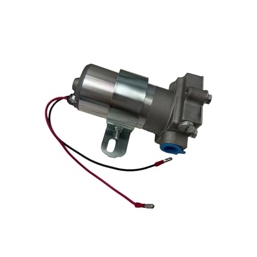 12V Universal Inline Electric Fuel Pump, 110 GPH 7 PSI Fuel Delivery Pump with 3/8" NPT Inlet & Outlet, Chrome Finish, Mounting Hardware Included