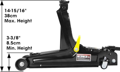 Big RED 2.5 Ton (5,000 lb) Low Profile Hydraulic Trolley Jack, Black, AT825051BR - size: 2.5 Ton (5,000 lb) Floor Jack