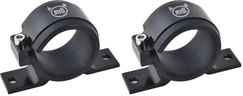 EVIL ENERGY 50mm Fuel Filter Mounting Bracket, Fuel Pump Clamp Holder Black (Pack of 2) - color: Black, size: 50mm (Pack of 2)