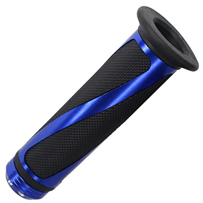 Universal Motorcycle Handlebar Grips Fits for Motorcycles with 7/8" Left Grip and 1" Right - color: Blue