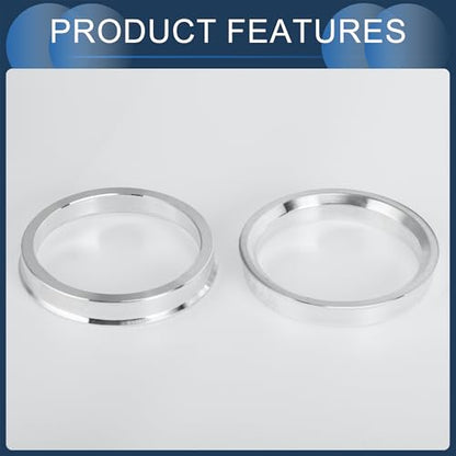 Hub Centric Rings, 57.1mm ID to 67.1mm OD Vehicle Wheel Hubrings Aluminum Alloy, 4 Pcs - size: 57.1mm to 67.1mm