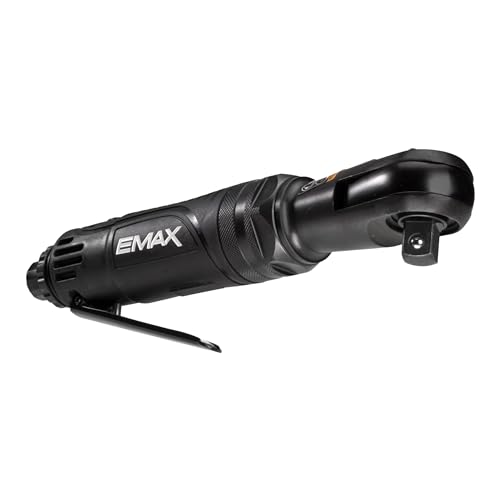 EMAX Air Ratchet - 1/2" Drive Right Angle Pneumatic Wrench with 60 ft lbs Max Torque & 200 RPM - EATRT05S1P - color: Right Angle